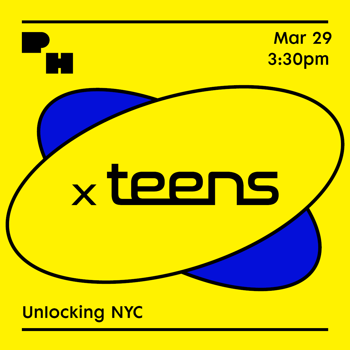 A yellow square detailing event information